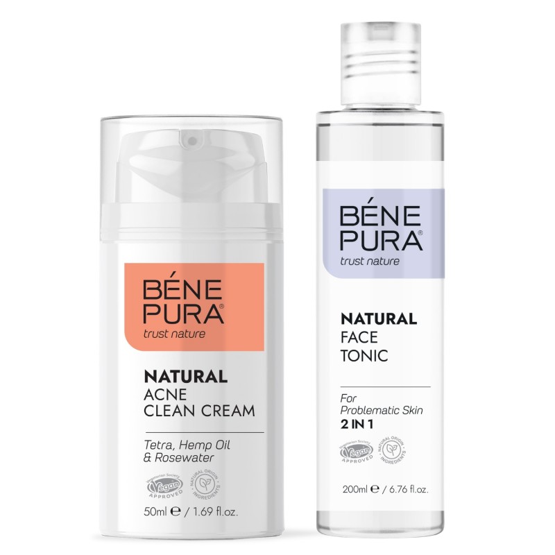 Crema pentru față anti-acnee și Tonic pentru față pentru pielea problematica - GMC