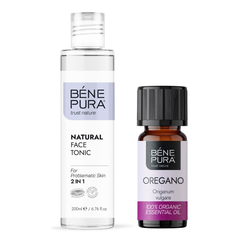 Tonic pentru față pentru pielea problematica și Bio Oregano Ulei esențial - GMC