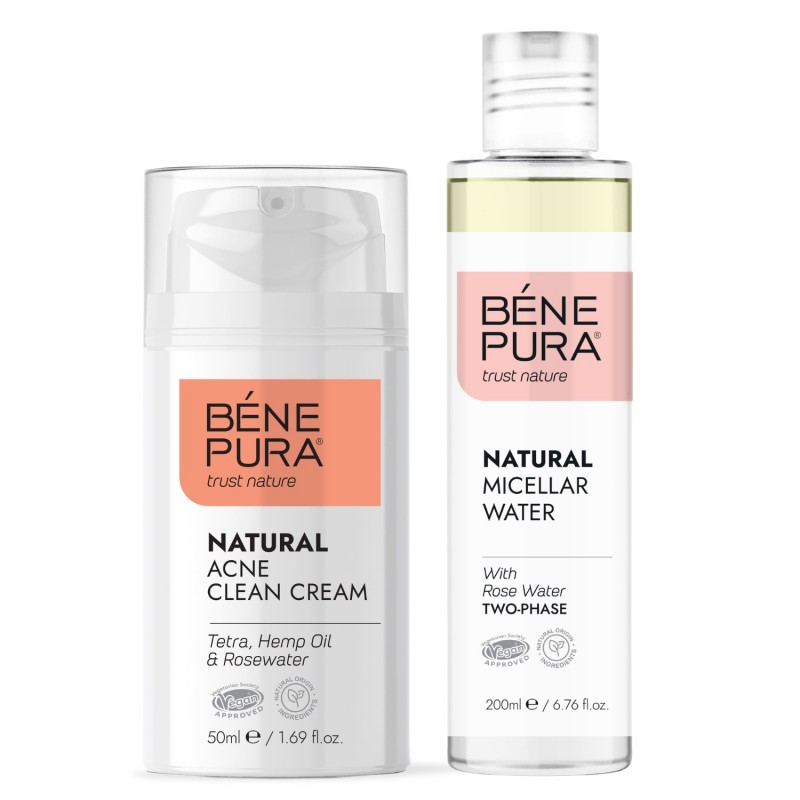 Crema pentru față anti-acnee și Apa micelara - GMC