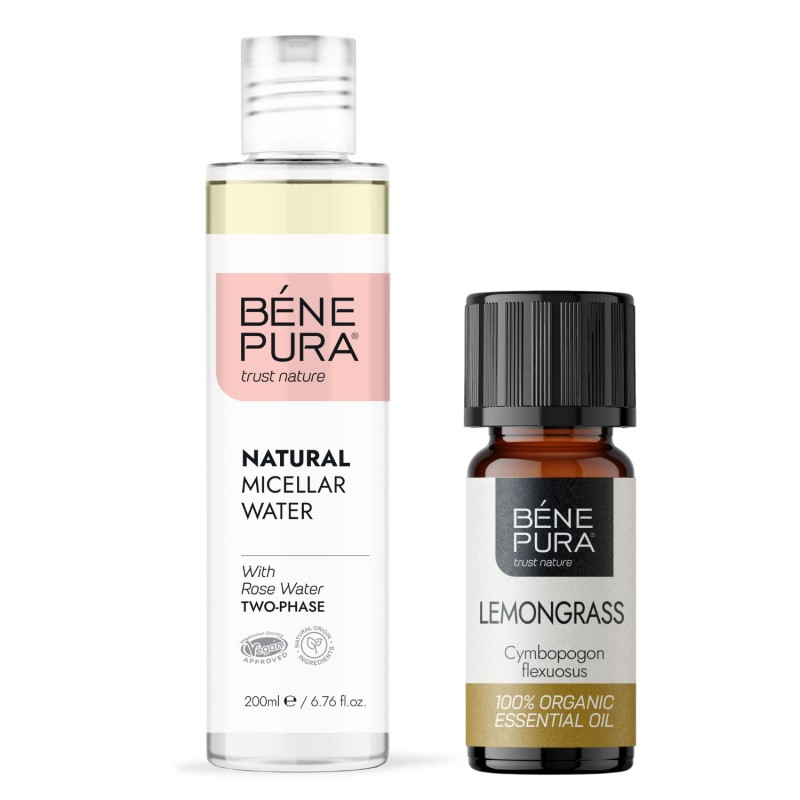 Apa micelara și Bio Lemongrass Ulei esențial - 