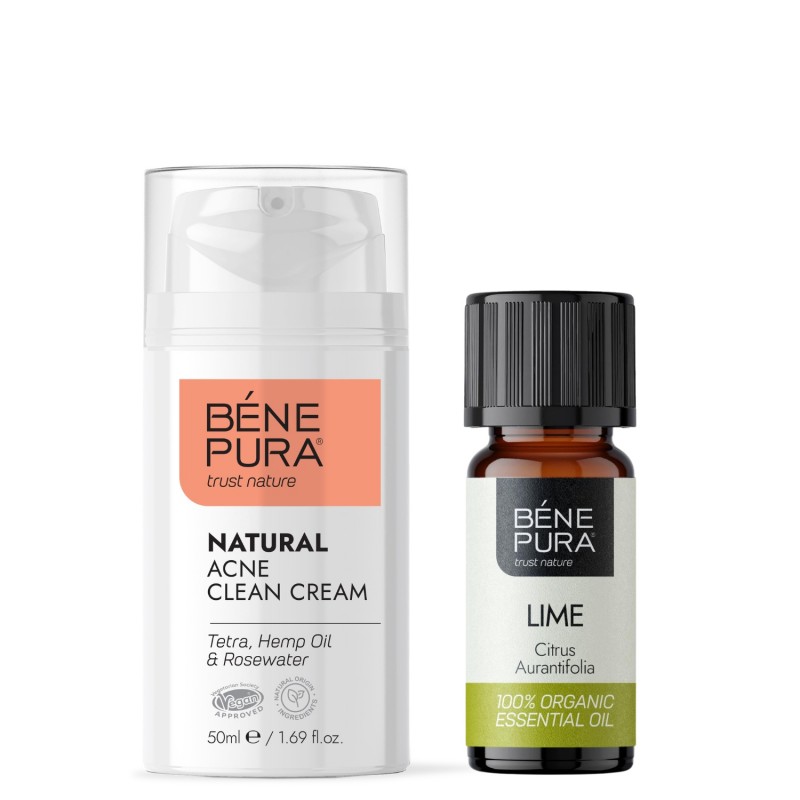 Crema pentru față anti-acnee și Bio Lime Ulei esențial - GMC