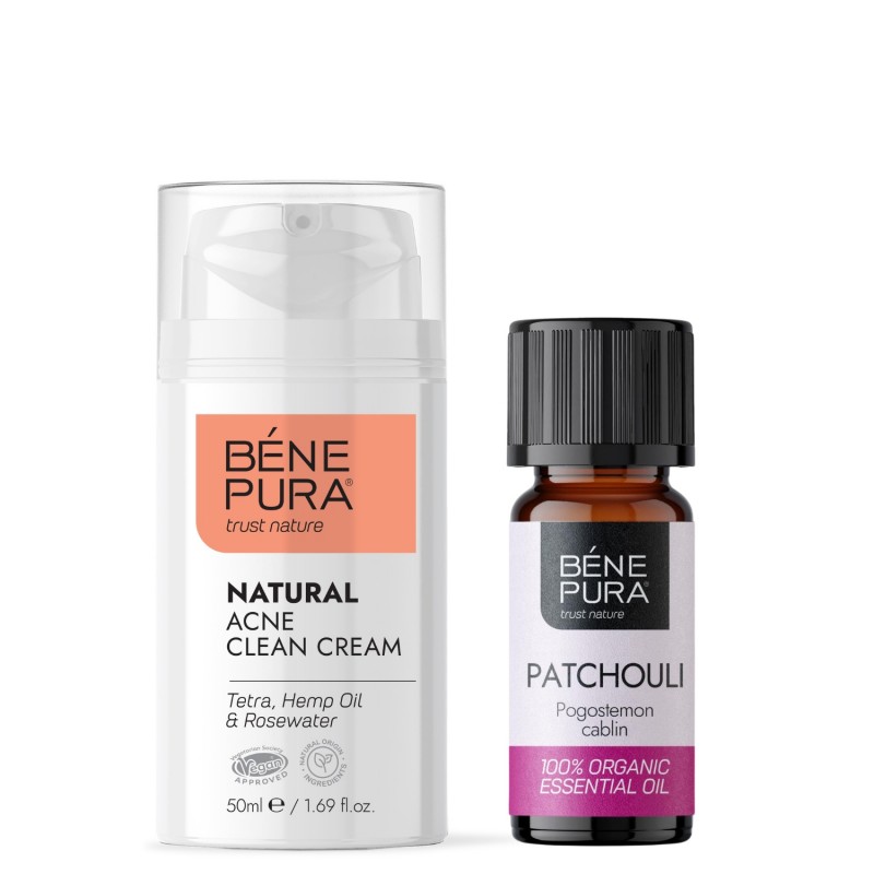 Crema pentru față anti-acnee și Bio Patchouli Ulei esențial - Comparare produse