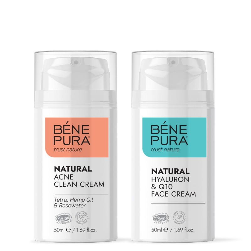 Crema pentru față anti-acnee și Crema pentru față Hyaluron & Q10 - GMC