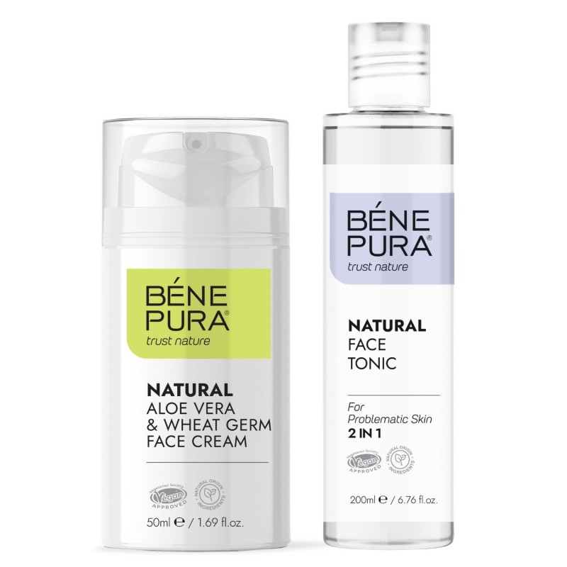 Tonic pentru față pentru pielea problematica și Cremă pentru față cu Aloe Vera - GMC