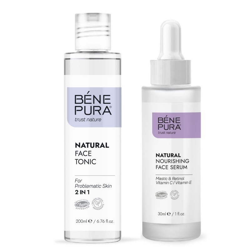 Tonic pentru față pentru pielea problematica și Ser pentru față cu retinol - GMC