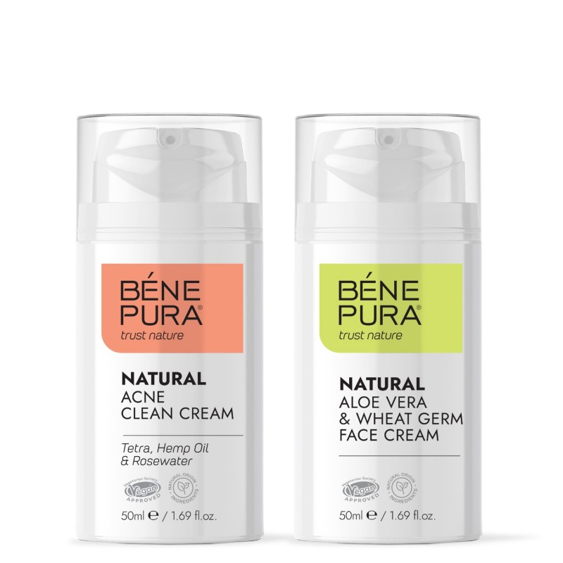 Crema pentru față anti-acnee și Cremă pentru față cu Aloe Vera - GMC