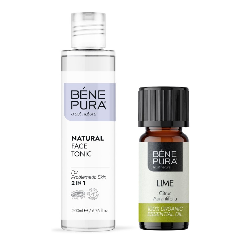 Tonic pentru față pentru pielea problematica și Bio Lime Ulei esențial - GMC