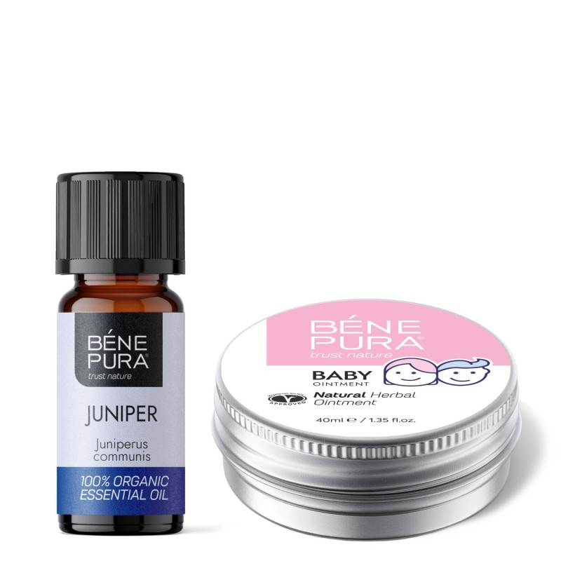 Unguent pentru Erupții Cutanate de Scutec cu Gălbenele și Mușețel și Bio Ienupăr Ulei esențial - GMC