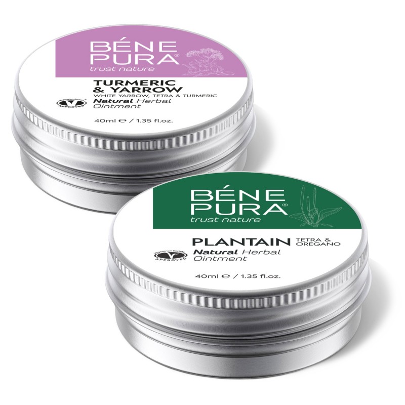 Unguent, pentru Hemoroizi, cu Coada șoricelului, Tetra și Turmeric și Unguent Pentru Anti Mancarimi cu Pătlagină - Comparare produse