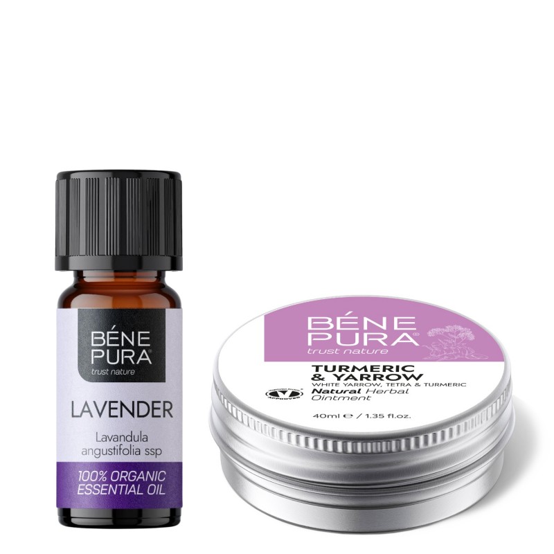 Unguent, pentru Hemoroizi, cu Coada șoricelului, Tetra și Turmeric și Bio Lavandă Ulei esențial - GMC