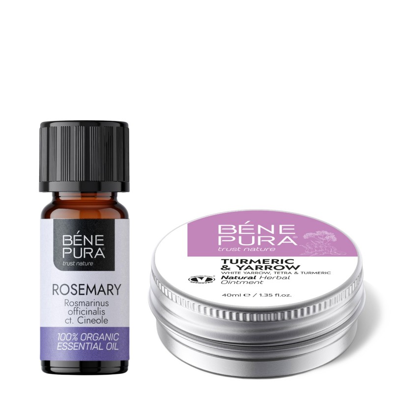 Unguent, pentru Hemoroizi, cu Coada șoricelului, Tetra și Turmeric și Bio Rozmarin Cineol Ulei esențial - GMC