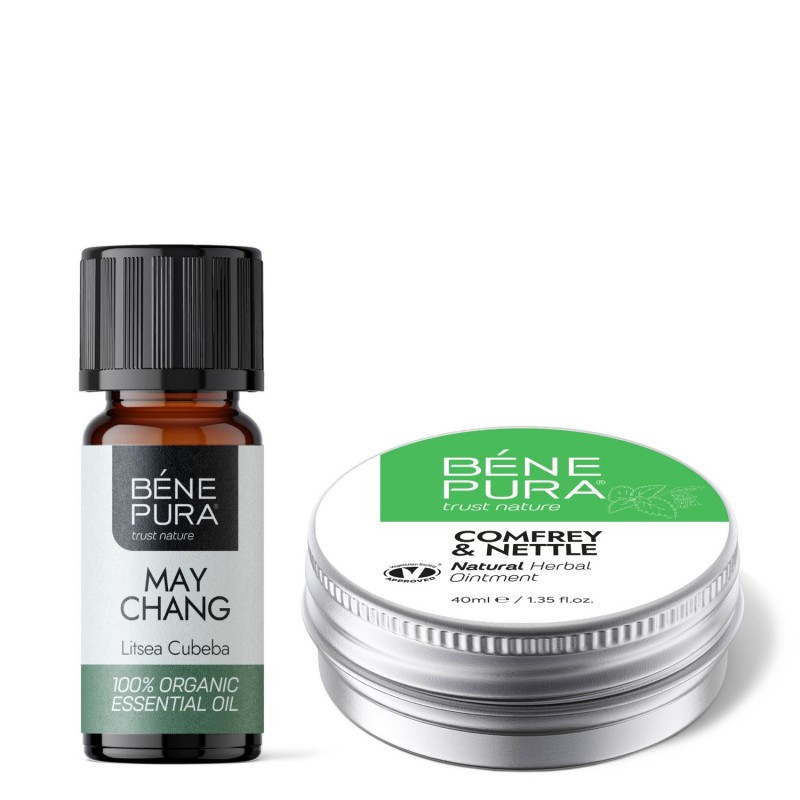 Unguent pentru Articulații cu Comfrey și Urzică și Bio Litsea Cubeba Ulei esențial - GMC