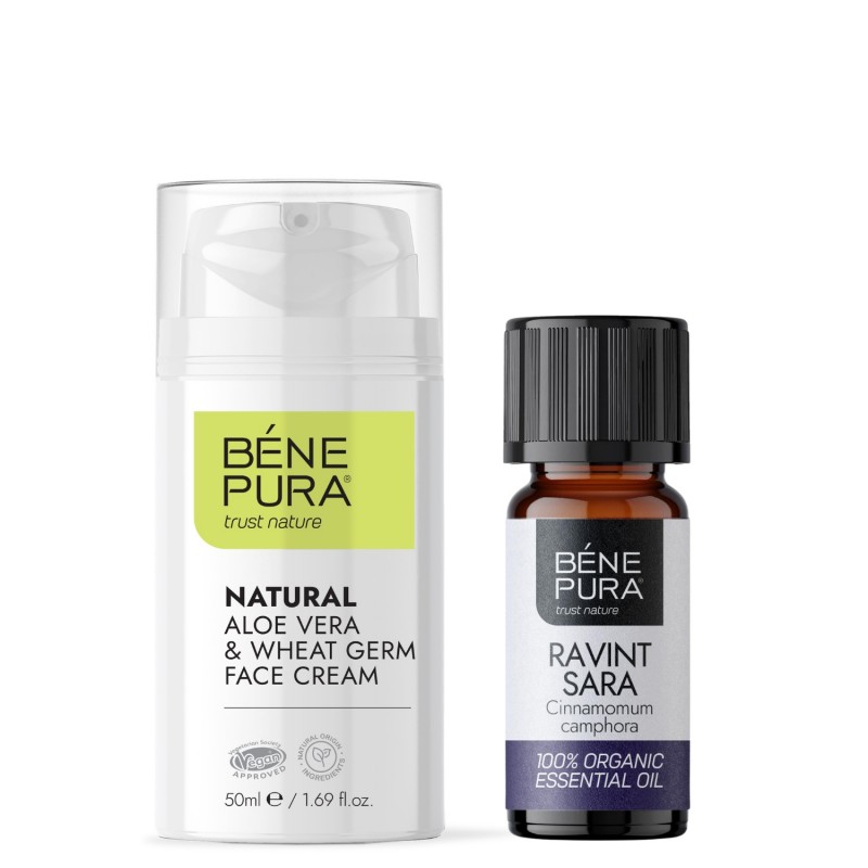 Cremă pentru față cu Aloe Vera și Bio Ravintsara Ulei esențial - GMC