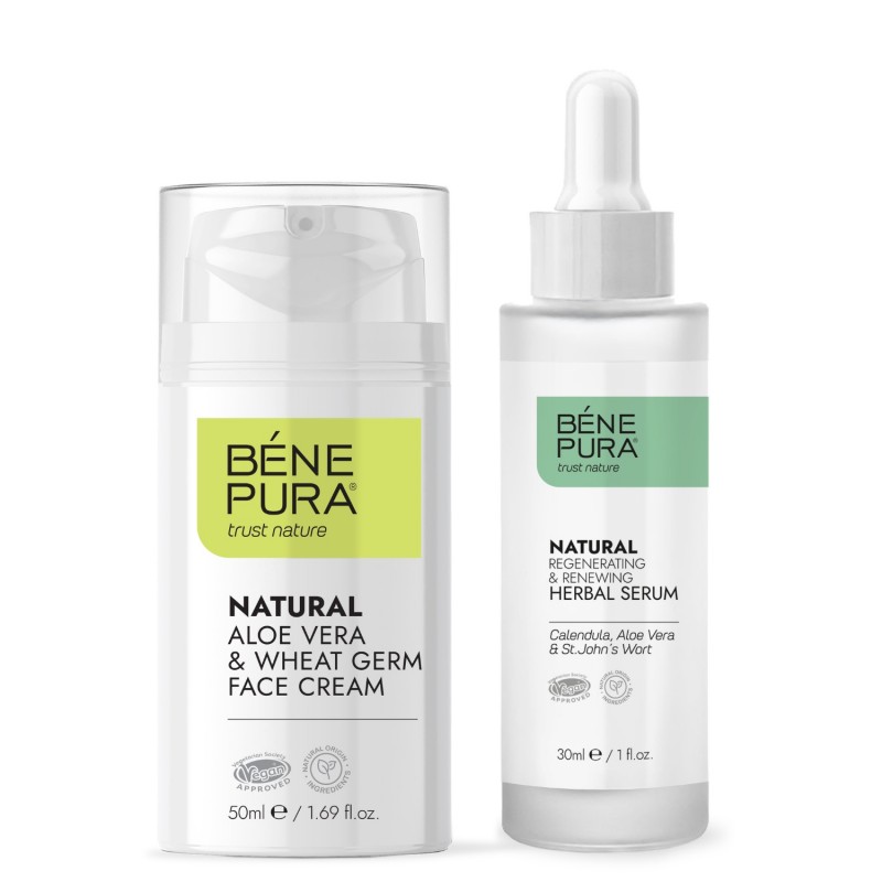 Ser regenerant pentru față și Cremă pentru față cu Aloe Vera - GMC