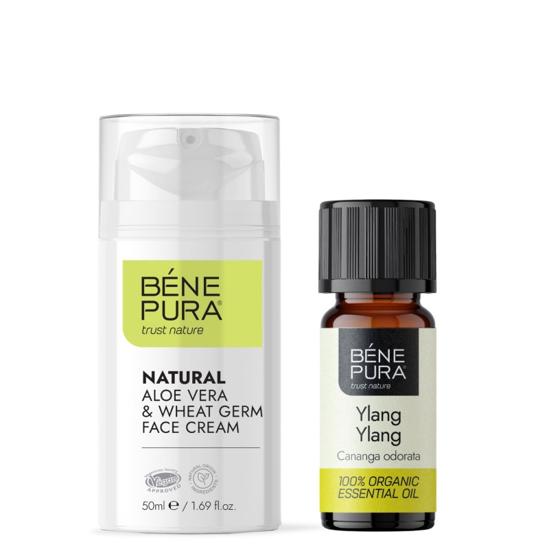Cremă pentru față cu Aloe Vera și Bio Ylang Ylang Ulei esențial - GMC