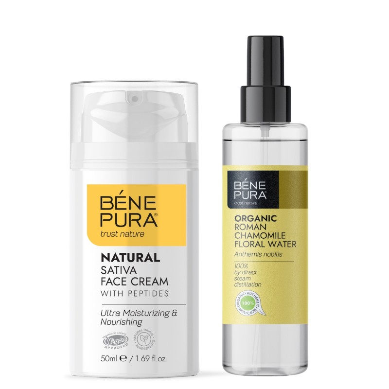 Bio Mușețel Roman Apa florala și Crema pentru față Hidratanta - GMC