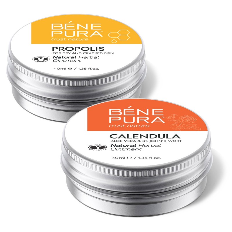 Unguent Pentru Anti Mancarimi cu 30% Propolis și Unguent pentru Arsuri și Răni cu Gălbenele, Aloe Vera și Sunătoare - Comparare produse