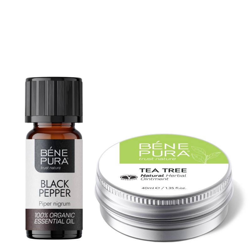 Unguent Pentru Anti Mancarimi cu Arbore de Ceai și Bio Piper negru Ulei esențial - GMC