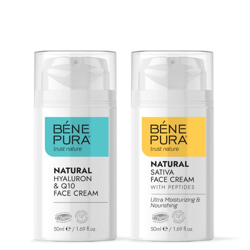 Crema pentru față Hyaluron & Q10 și Crema pentru față Hidratanta - GMC