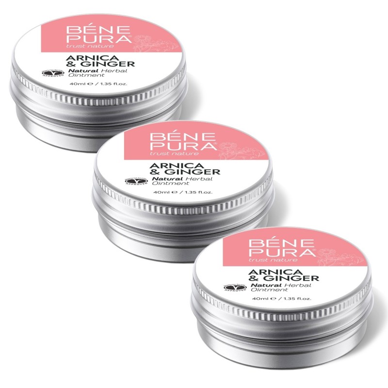 3x Unguent pentru Vânătăi și Mușchi cu Arnică și Ghimbir - 40ml - Comparare produse