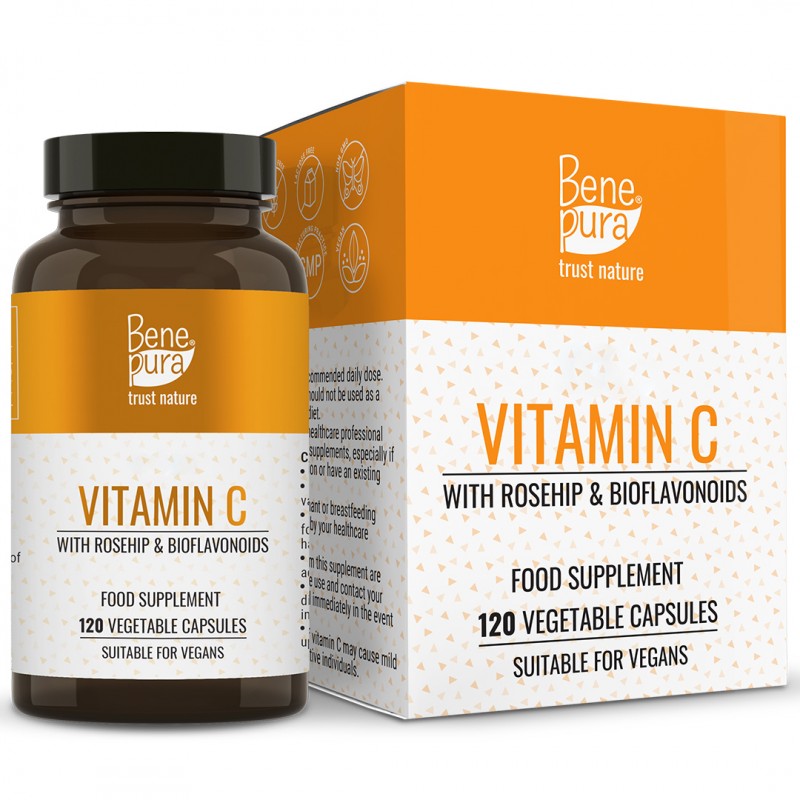 Vitamina C cu Macese si Bioflavonoide - 120 Capsule - Comparare produse