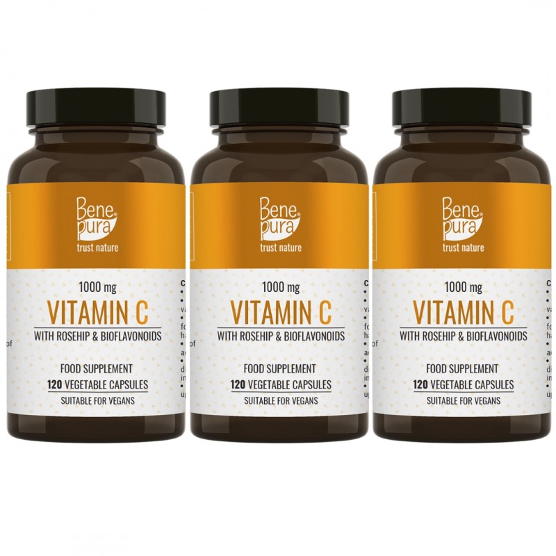 Vitamina C cu Macese si Bioflavonoide - 3x120 Capsule - Comparare produse