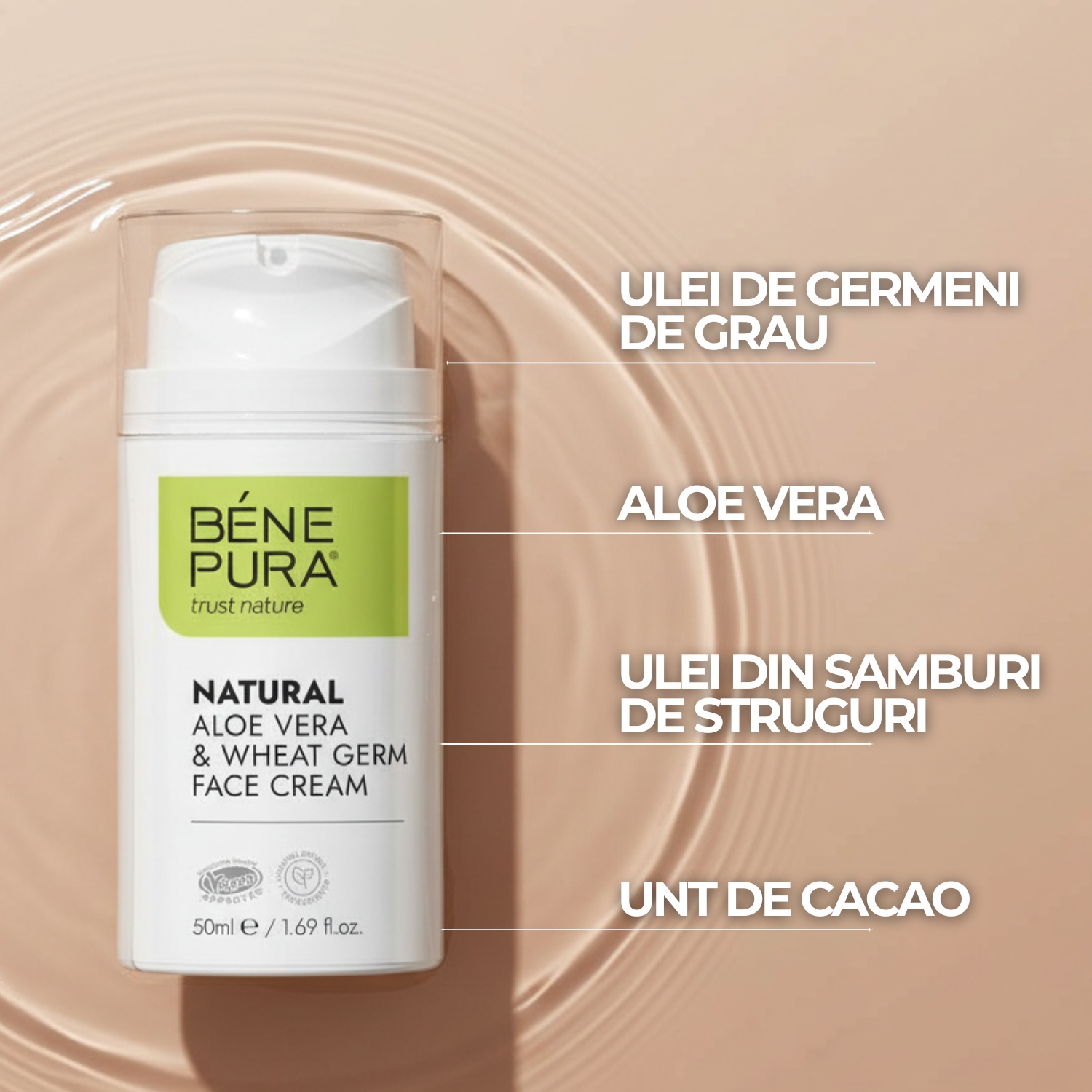 Cremă pentru față cu Aloe Vera - 50ml